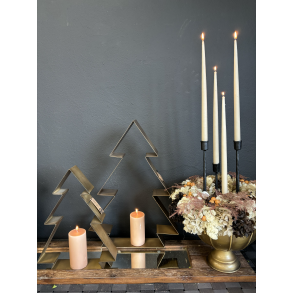 Juletr i messing 2 strrelser  Tilbud 