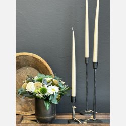  Konserveret blomster buket hvide farver (stor buket)