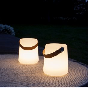 Bristol LED lampe m. strop, hvid (genopladeligt batteri)