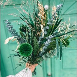 Evighedsbuket i hj sknne grnne farver