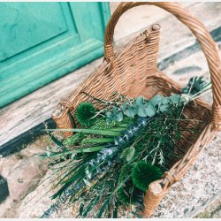 Evighedsbuket i hj sknne grnne farver