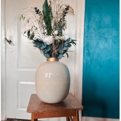   Evighedsbuket med hvide bonderoser