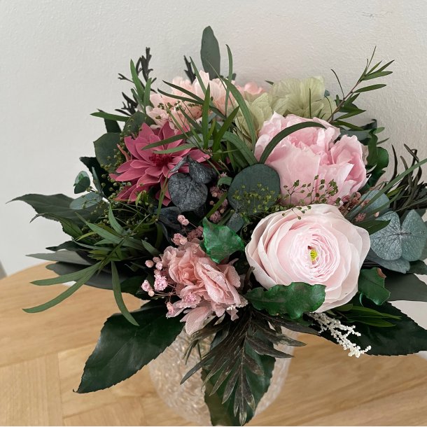 Mors dags buket i smykke rosa farver begrnset antal 