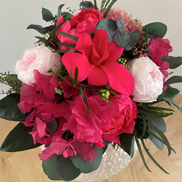  Mors dags buket i smykke rosa og pink farver begrnset antal 