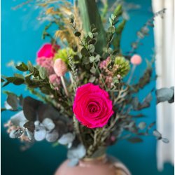  Hj Evighedsbuket med pink roser